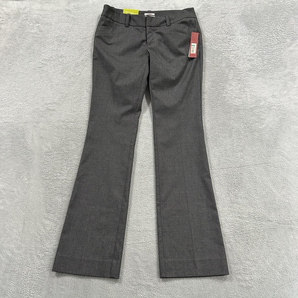 NWT Merona Bootcut Dress Pants Women 2 Gray Mid Rise Stretch Modern Fit Corporat